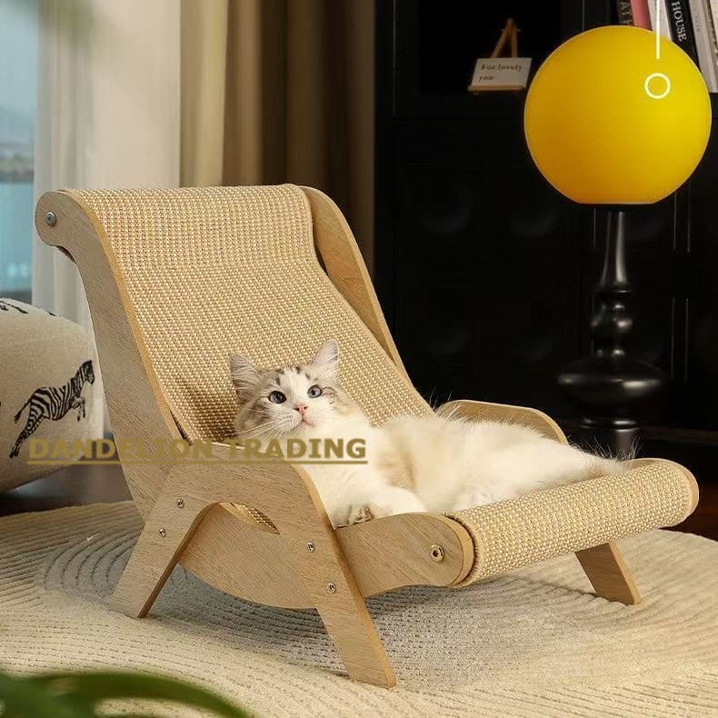 [DANDELION] Arranhador de Sisal para Gatos, Sofá Reclinável, Rede para Gatos, Resistente ao Desgaste, Brinquedo Integrad