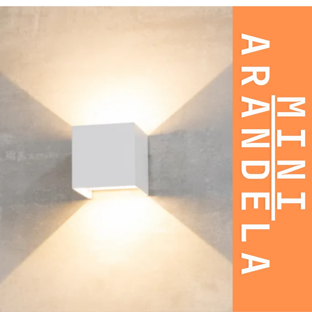 Luminária Arandelas Mini LED 2W 3000K Facho Ajustável Branca - Kit c/4 unidades
