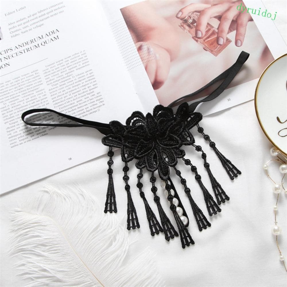 DYRUIDOJ1 Calcinha Jovem Feminina Massagem G-stings Oco Mulheres Rendas Pérola T-back