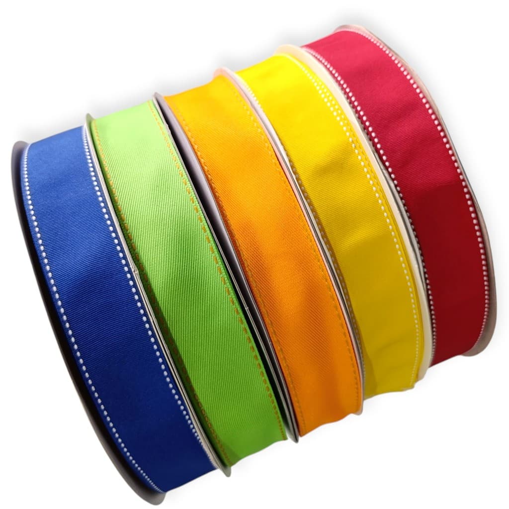 Fita Pespontada Yama 5m Volta às Aulas | Ideal p/ Laços, Artesanato, Mochilas, DIY, Pet e Decoração Escolar