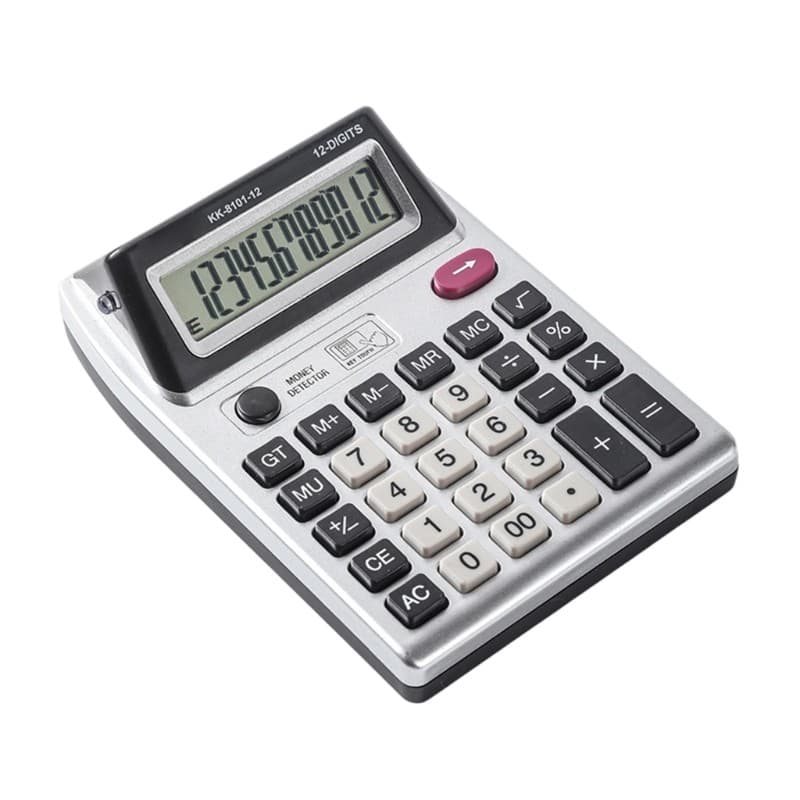 Calculadora De 12 Dígitos Com Tela Lateral SK Material ABS Anti-Choque Ideal Para Auditorias Financeiras E Uso Em Sala D