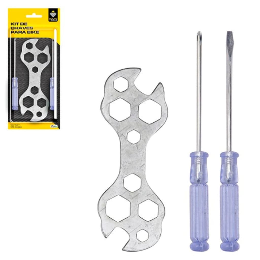 Kit Chave Universal De Boca Para Bicicleta bike 10 em 1 Com Chave Fenda e Philips