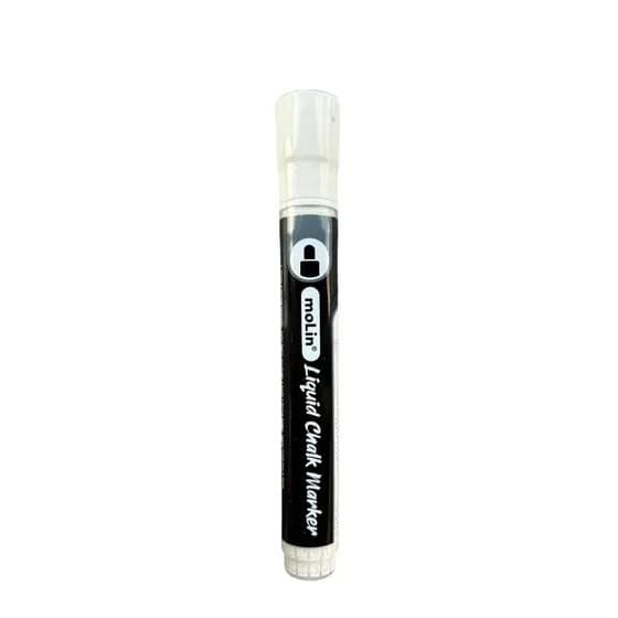 Caneta Giz Líquido Cor Branca Molin Para Lousas Quadro de Avisos