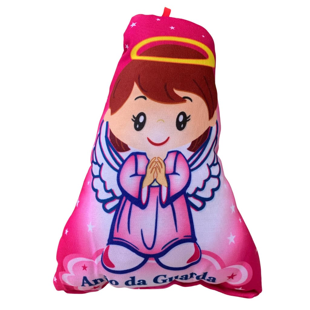 Almofada Naninha Santo Anjo Da Guarda Menina Infantil Rosa