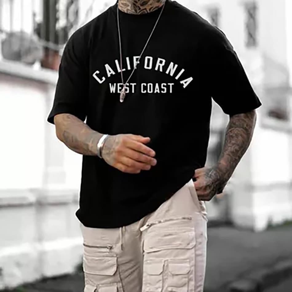 Camiseta Masculina Casual Califórnia 02 West Coast  verão