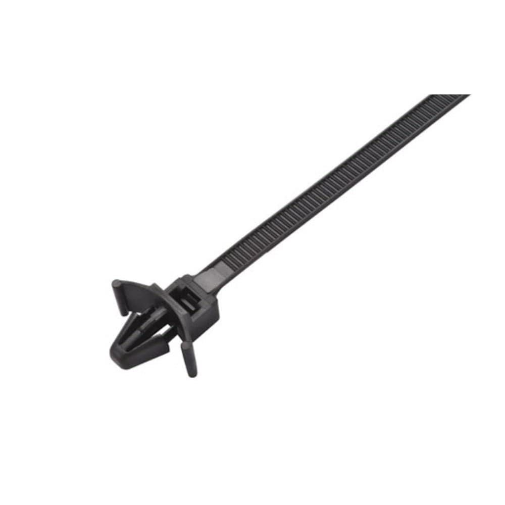 Kit 50 abraçadeiras fixação tipo clip 6mm fixação preta