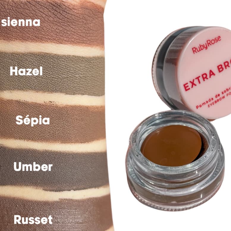 lancamento Pomada de Sobrancelhas Extra Brow linha Ruby Rose todas as cores 5,3g HB-E2502