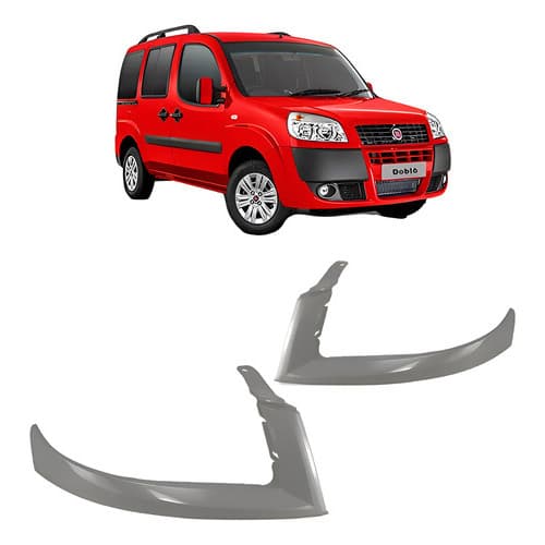 Par Moldura Friso Farol Fiat Doblo 2009 2010 2011 2012 2013