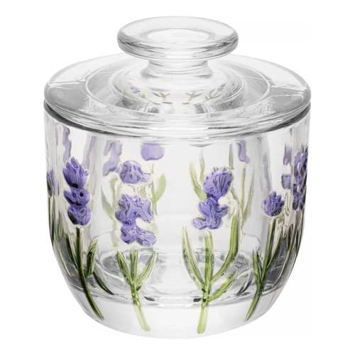 Manteigueira Francesa Lavanda Hand Painting 9,8cm - Lyor