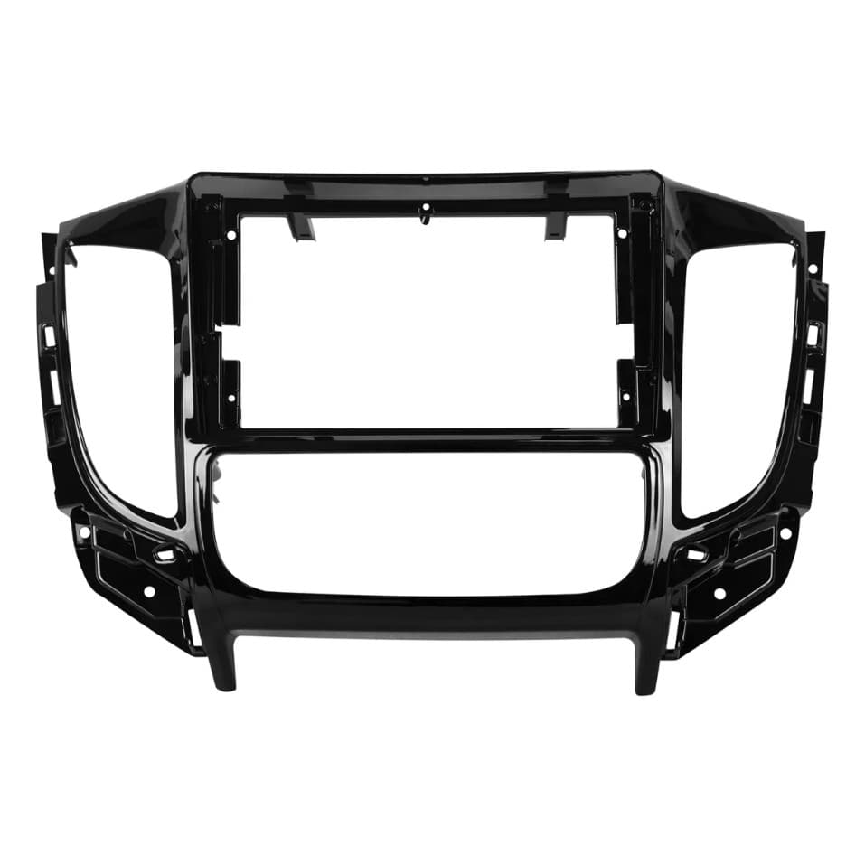 Moldura 9" Polegadas Mitsubishi L200 Triton Dakar 2018 A 2022 Digital Black Piano