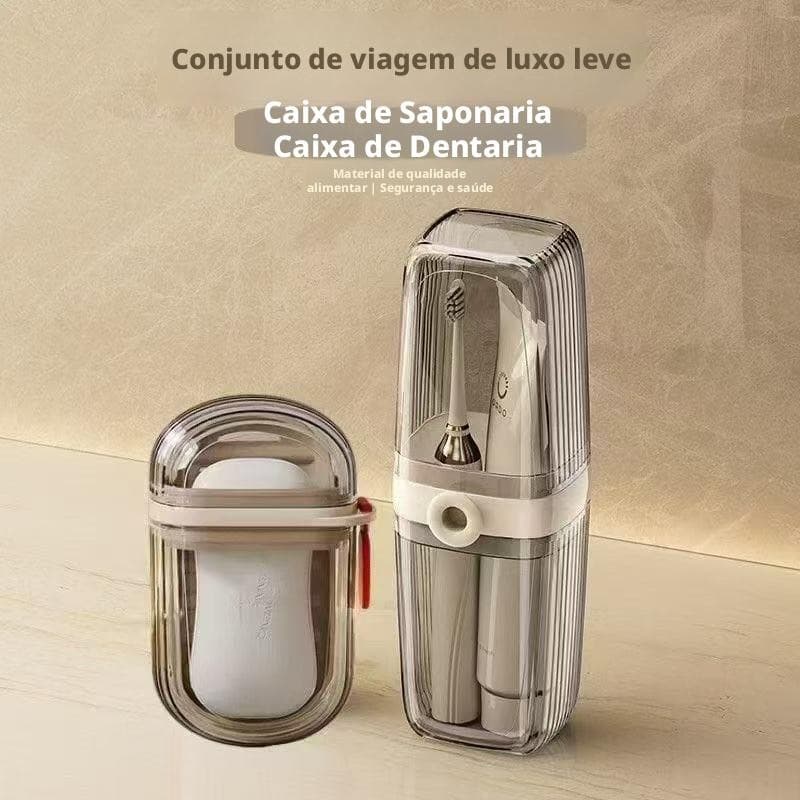 Copo de Enxaguante Bucal de Viagem Conveniente Caixa de Sabonete