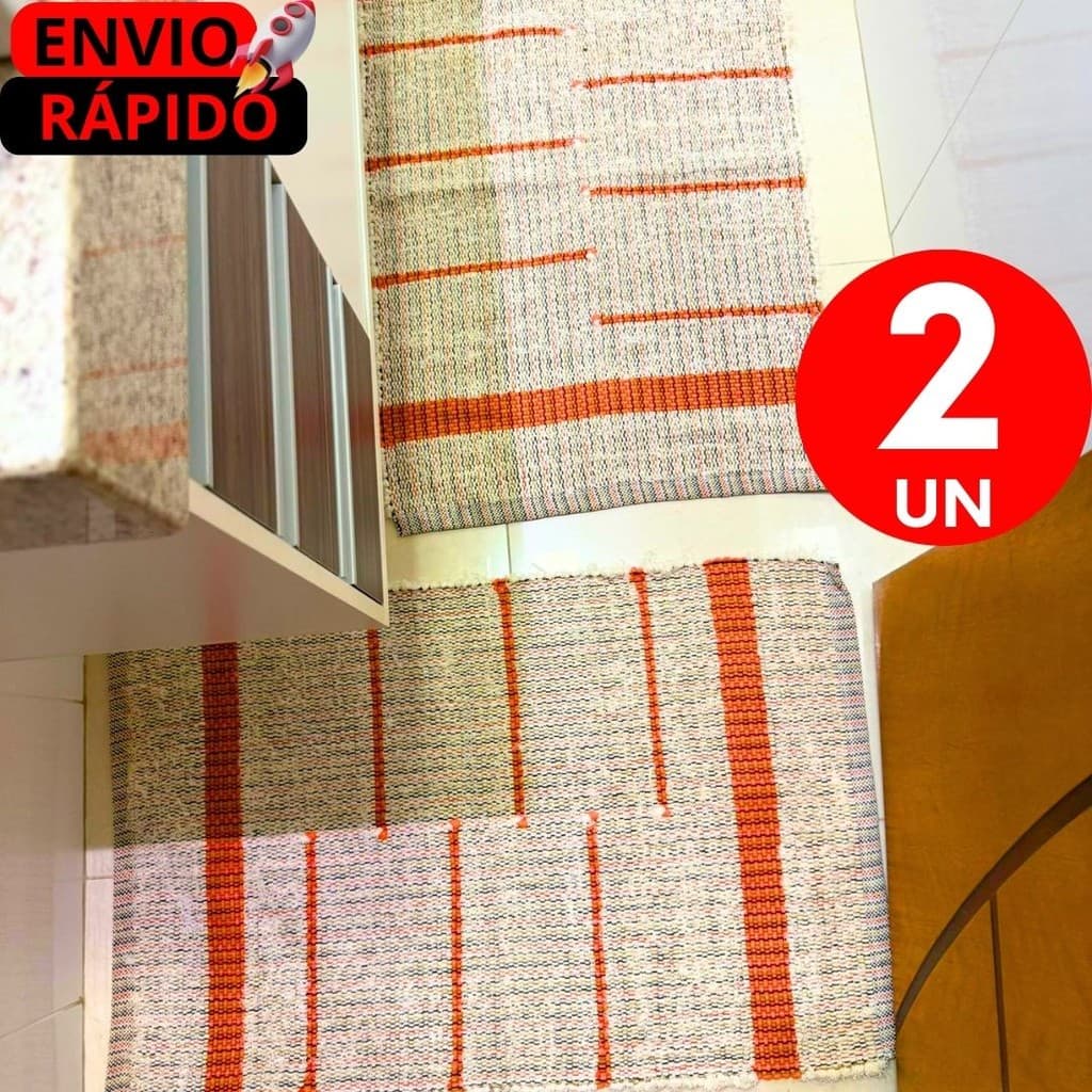 Tapete Boho Rústico Luxo  2 Peças | Para Sala, Quarto, Cozinha | Ideal para Lar e Presente Criativo