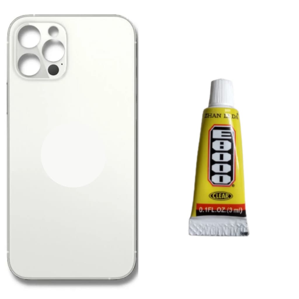 Tampa Traseira De Vidro Para iPhone 12 Pro Max Branco + Capa