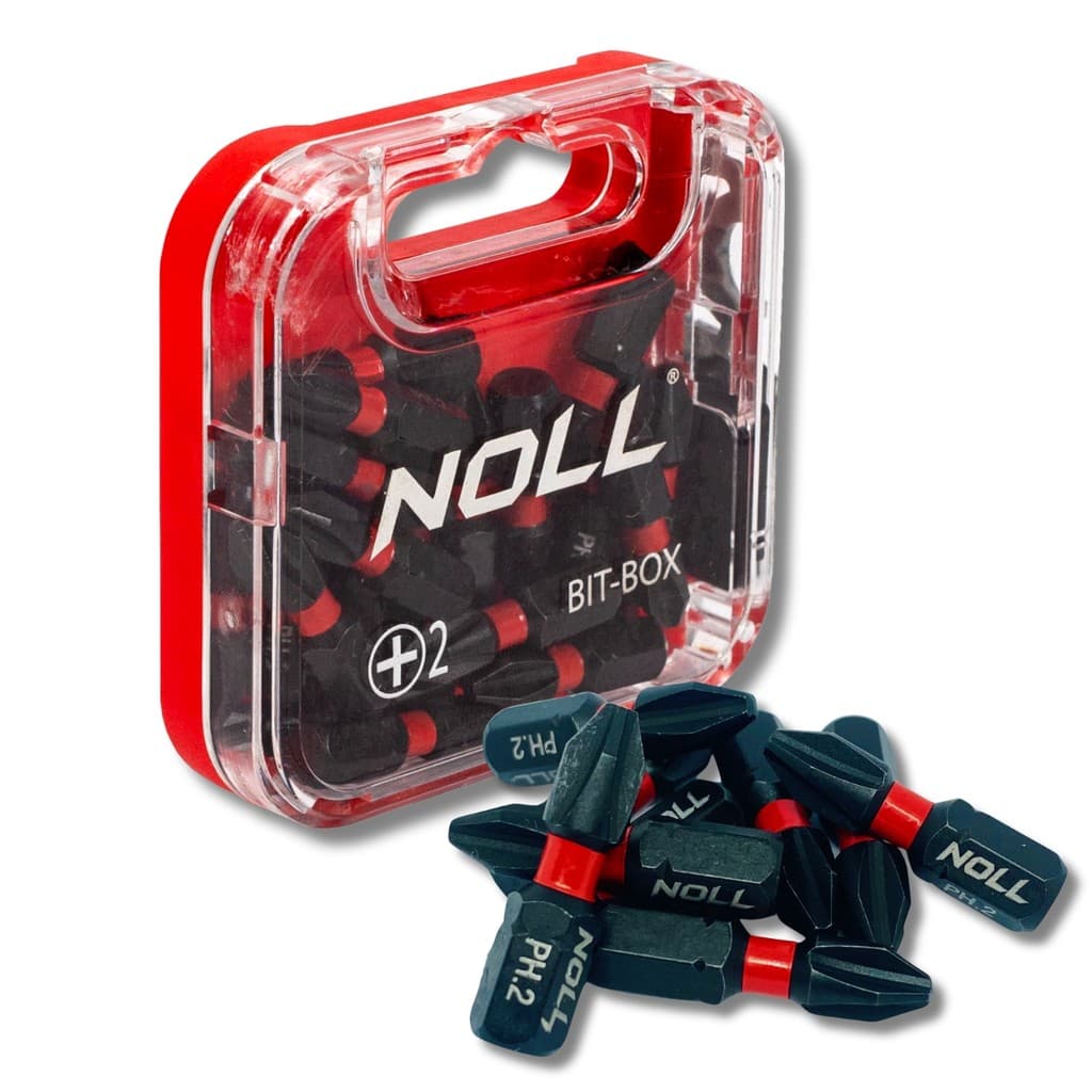 Jogo Bits De Impacto Parafusadeira Magnético 20pcs Philips Ph2 Ponteira Ponta Imantada 25mm Noll