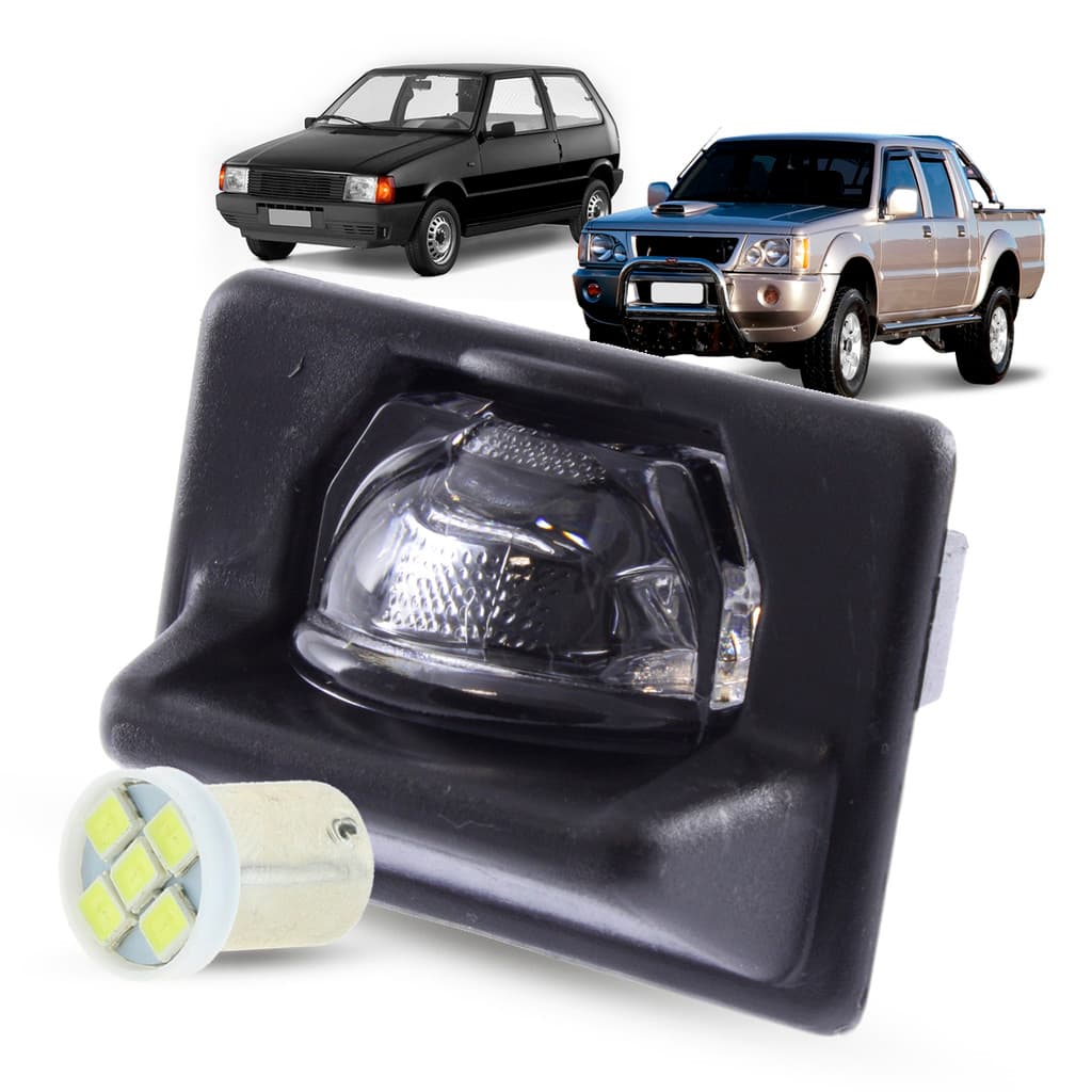 Lanterna Luz de Placa + LED Fiat Uno Mille 1985 a 2004 Mitsubishi L200 Até 2001