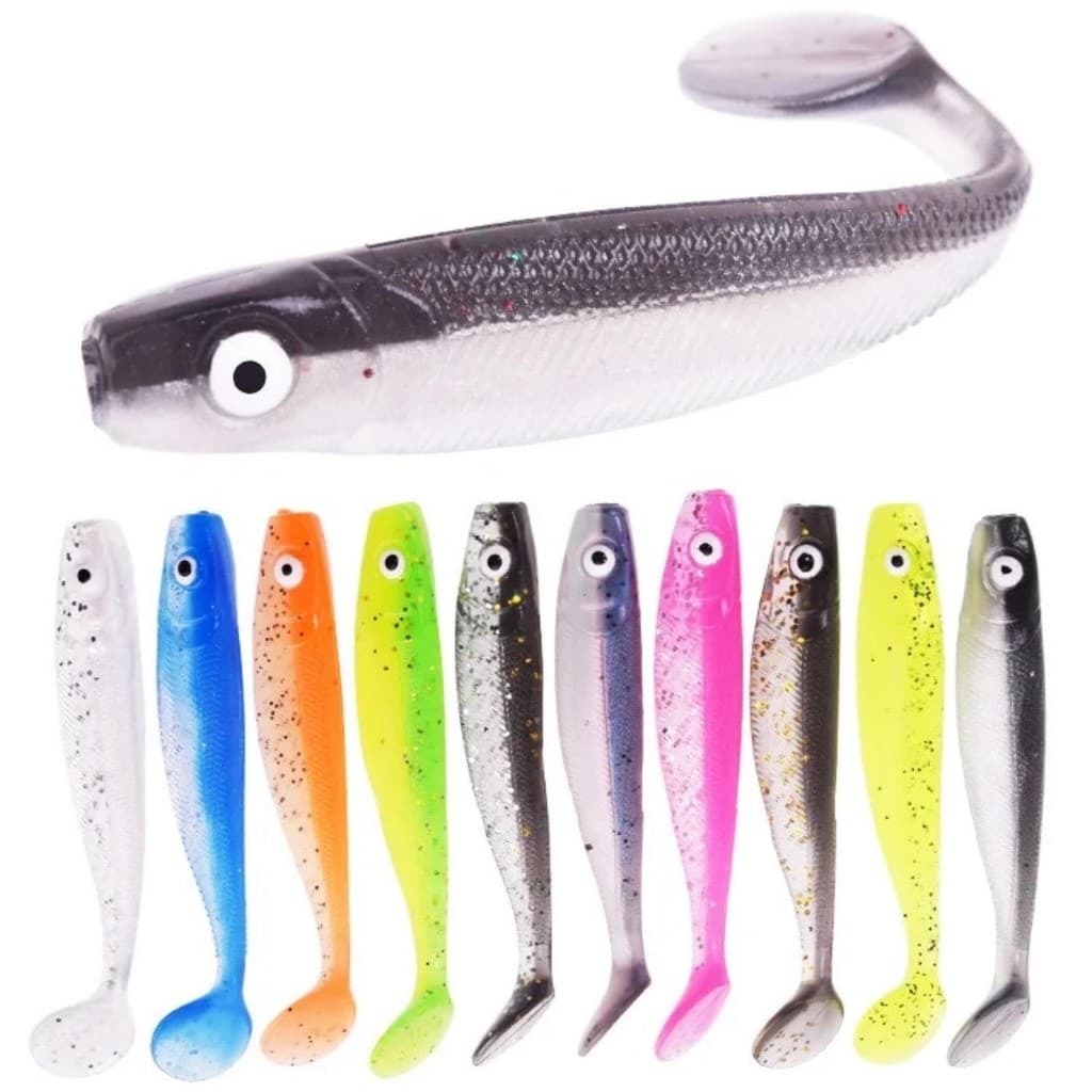 Kit 10 Iscas Artificial Silicone Soft Lambari Piaba realista PREMIUM