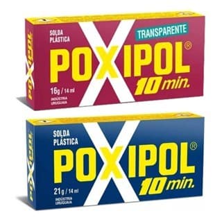 Cola Poxipol Solda Plástica 10 min Transparente Ou Cinza Forte 14ml