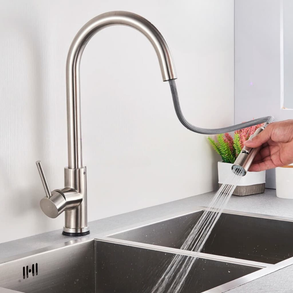 Torneira Gourmet Misturador Monocomando Cozinha Mangueira Extensível 360 Graus Retrátil Slim Luxo