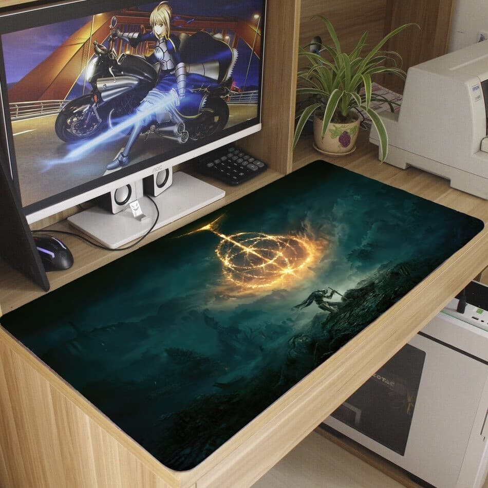 Mouse Pad ELDEN RING Grande Antiderrapante Gamer Diversas Estampas 70x35 cm