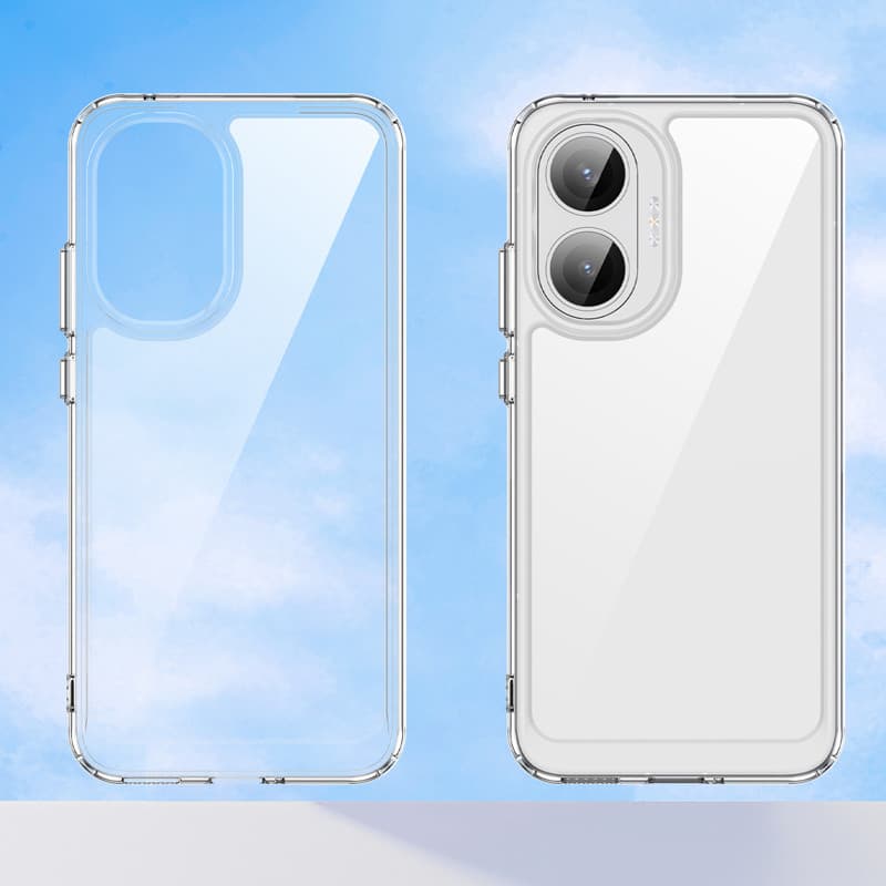 Para Xiaomi Redmi Turbo 4 Pro Caso Claro Acrílico Duro Capa POCO F7 Ultra F7Pro Proteção Da Lente Câmera Macio TPU Trans