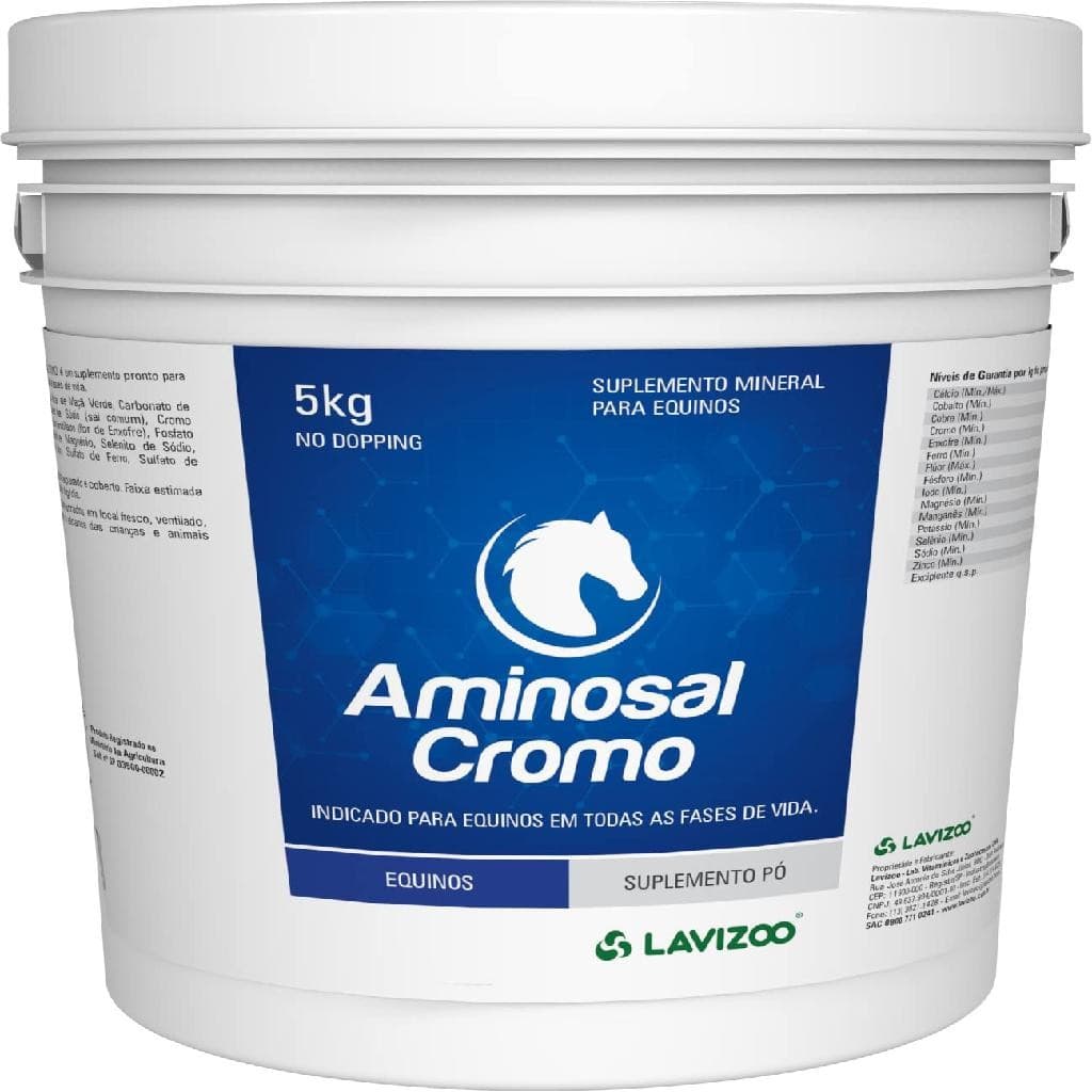 Aminosal Cromo 5 kg -  Suplemento Mineral para Equinos