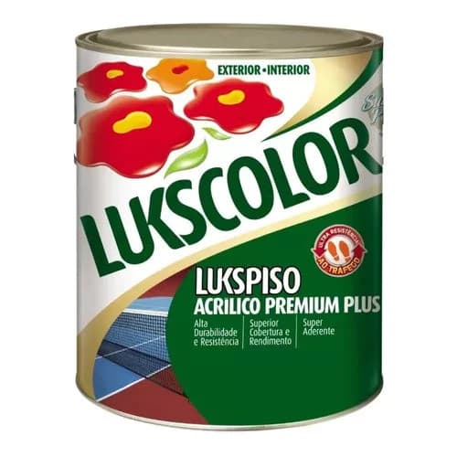 Tinta Piso Lukspiso 900ml 1/4 Cinza ou Branco Lukscolor