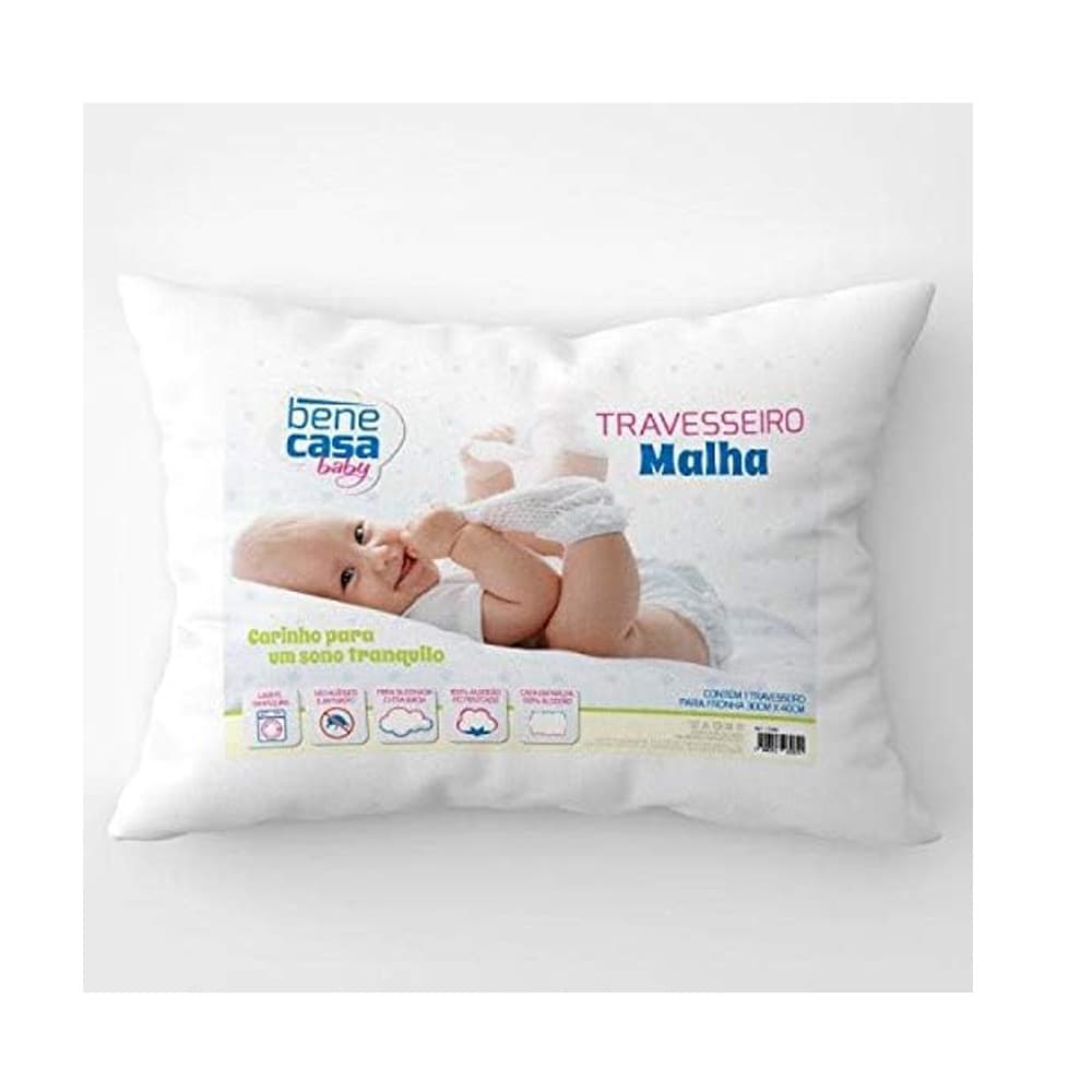 Travesseiro Infantil Malha 30*39cm Bene Casa