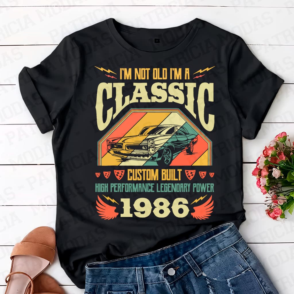Linda camiseta vintage 1986 camisa basica unissex Premium Envio Imediato
