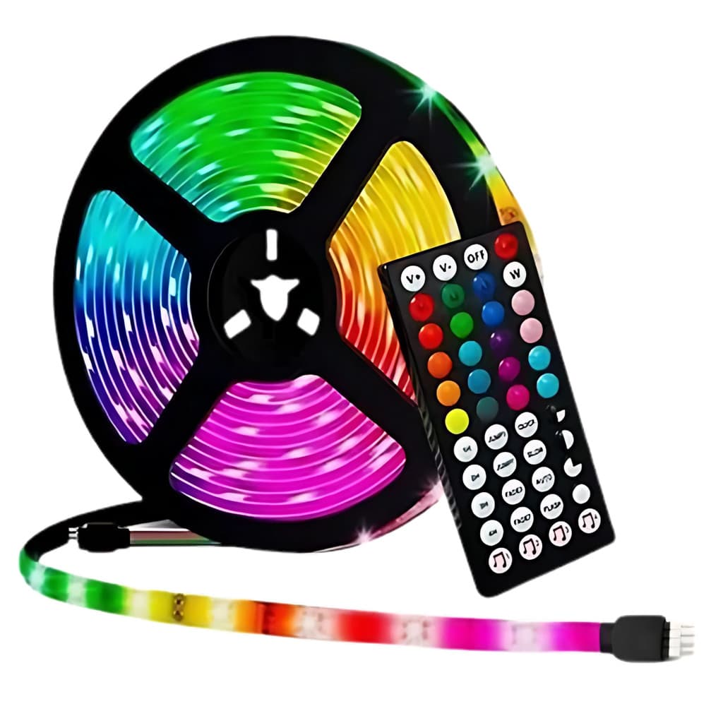 Fita LED RGB para TV 1M com Controle Remoto 20 Cores