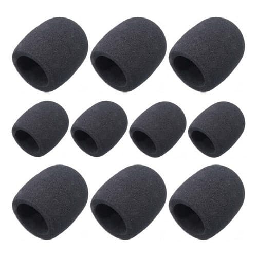 Espuma Capa Microfone Dinâmico Sm58 Preta Kit C/ 10