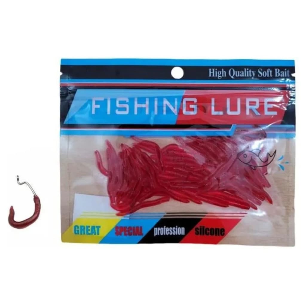 Isca Artificial Minhoca 3,5cm Tilápia Bagre Carpa Pacu