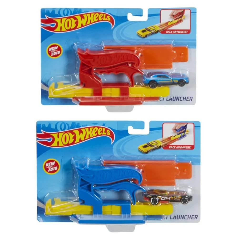 Pista de Hot Wheels com Lançador e Carrinho Sortido - Presente Menino 4+ Anos