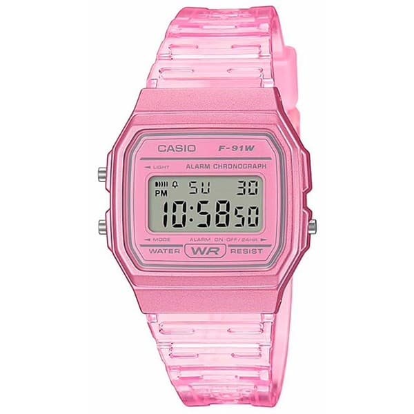 Relógio Casio Vintage Digital F-91WS-4DF Rosa