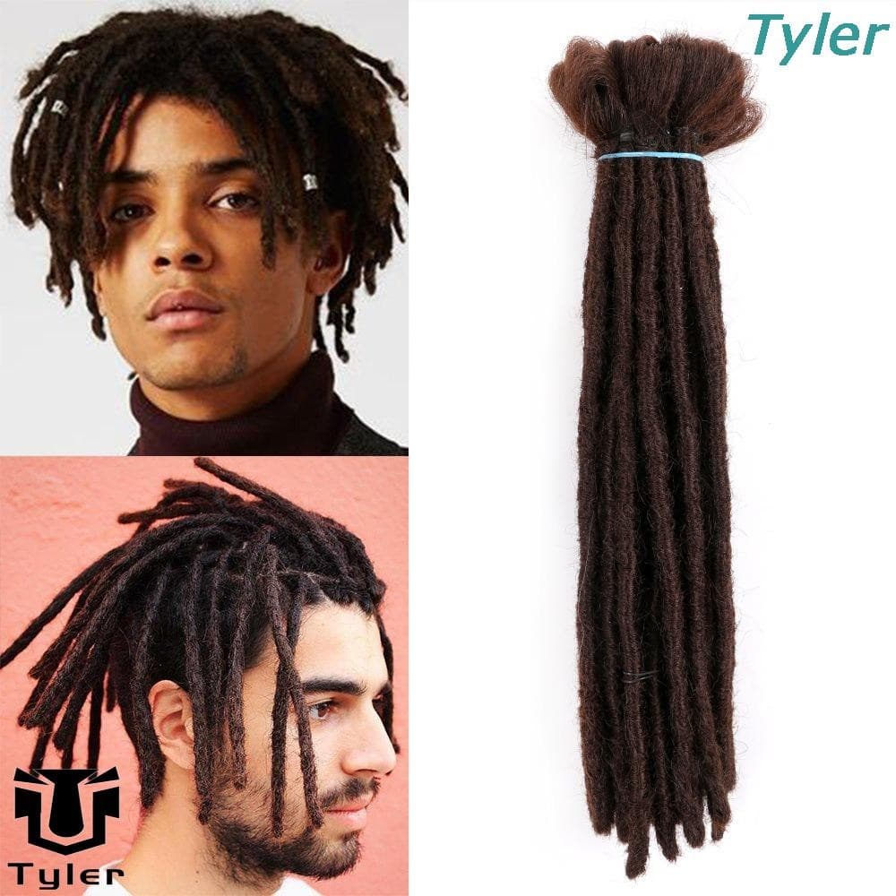 TYLER 1 Pcs Dreadlock Preto Cacheado Fofo Sintético Extensões De Cabelo Fibra Afro Mulheres Homens Kinky Bulk Braids