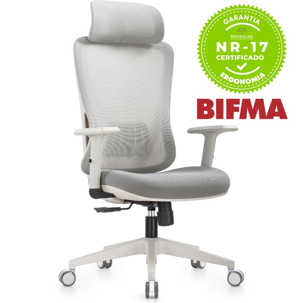 Cadeira de Escritório Ergonômica com NR17 Presidente Sigma High Movescan