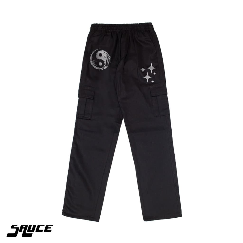 Calça Cargo Yin Yang Sarja Streetwear Unisex