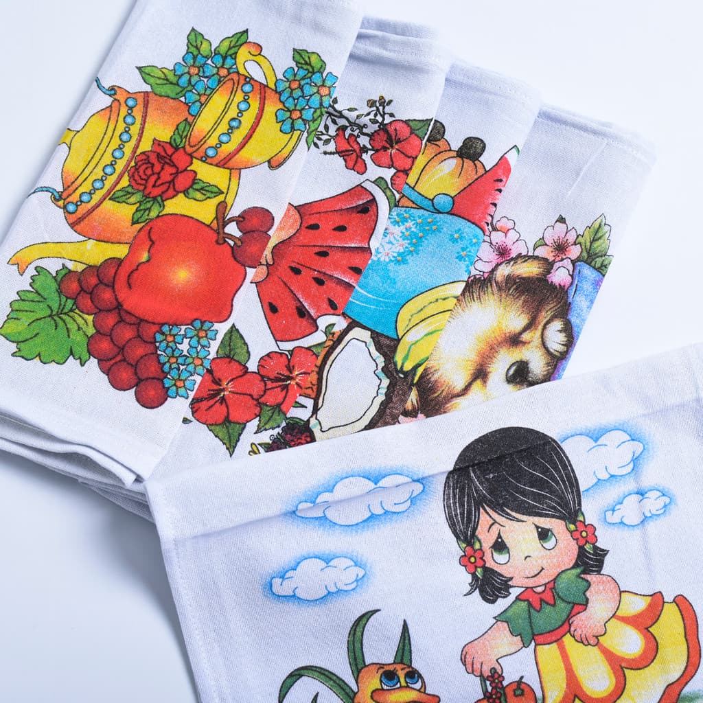Kit 10 Panos de Prato Masterchef Branco com Estampa 40x65cm