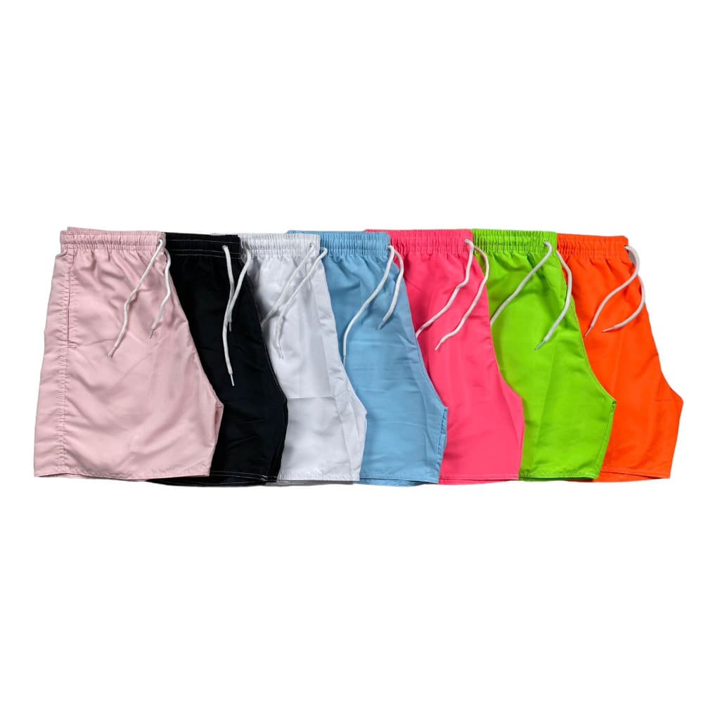 Kit 5 Bermudas Masculinas Com Elástico PARA Amarração MODA PRAIA OU Para Atividade Física Tam do P ao GG