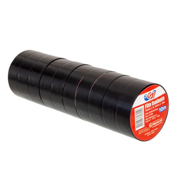 Kit 10 Fita Isolante Uso Geral Preta G20 10m