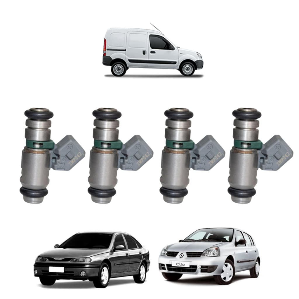 Kit 4x Bico Injetor Renaurt Peugeot Clio Megane Scenic 1.6/2.0 Flex IWP042 16v 042