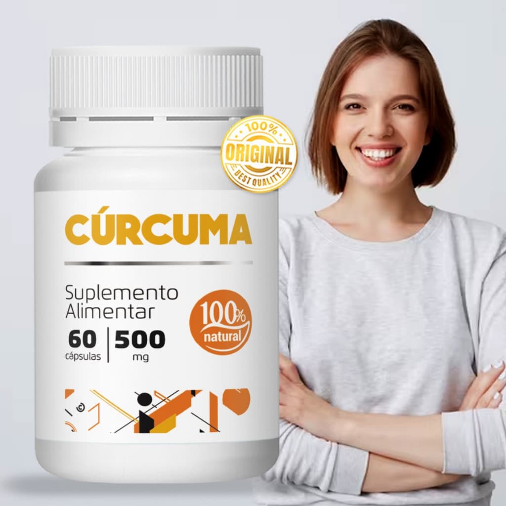 Cúrcuma Longa - Açafrão 60 Cápsulas 500mg  Envio Imediato