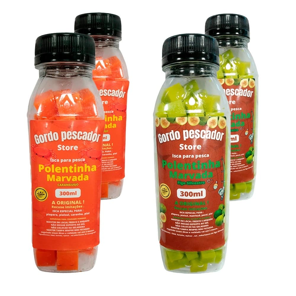 Kit Isca Polentinha Marvada 2 Caranguejo + 2 Figo Silvestre