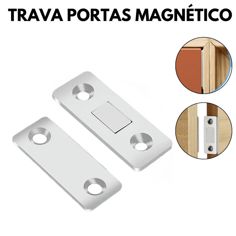 Trava Gaveta Magnetico Armario Porta Adesivo Fechadura Magnética Anti Impacto Fecho Imã Guarda Roupas Parede