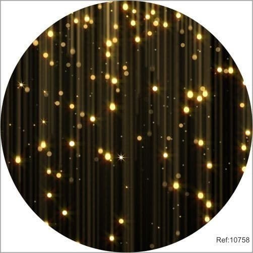 Painel Decoração Gold And Black Tecido 1,50x1,50 C/ Elástico
