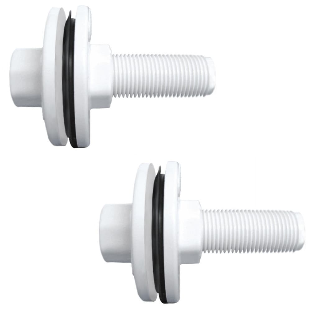 Kit com 2 Adaptador Roscável c/ Flange Fixa Branca 3/4" - Cipla