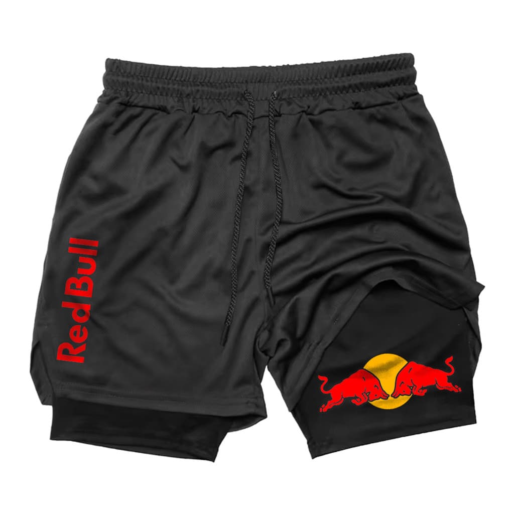 Short Duplo 2 em 1 Com Bolso de Segurança Para Celular Compressão Dryfit Tp