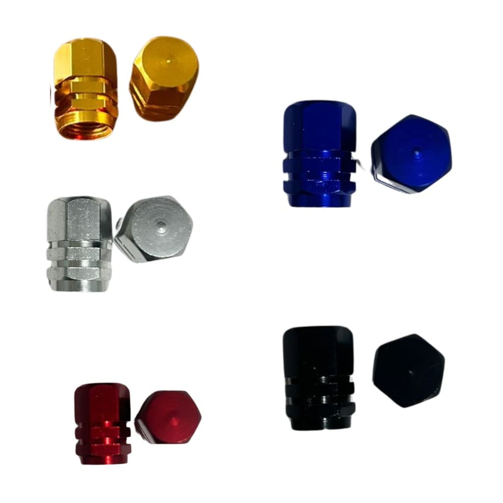 Kit 4 Bico Tampa Válvula Pneu Moto Carro Bicicleta Alumínio