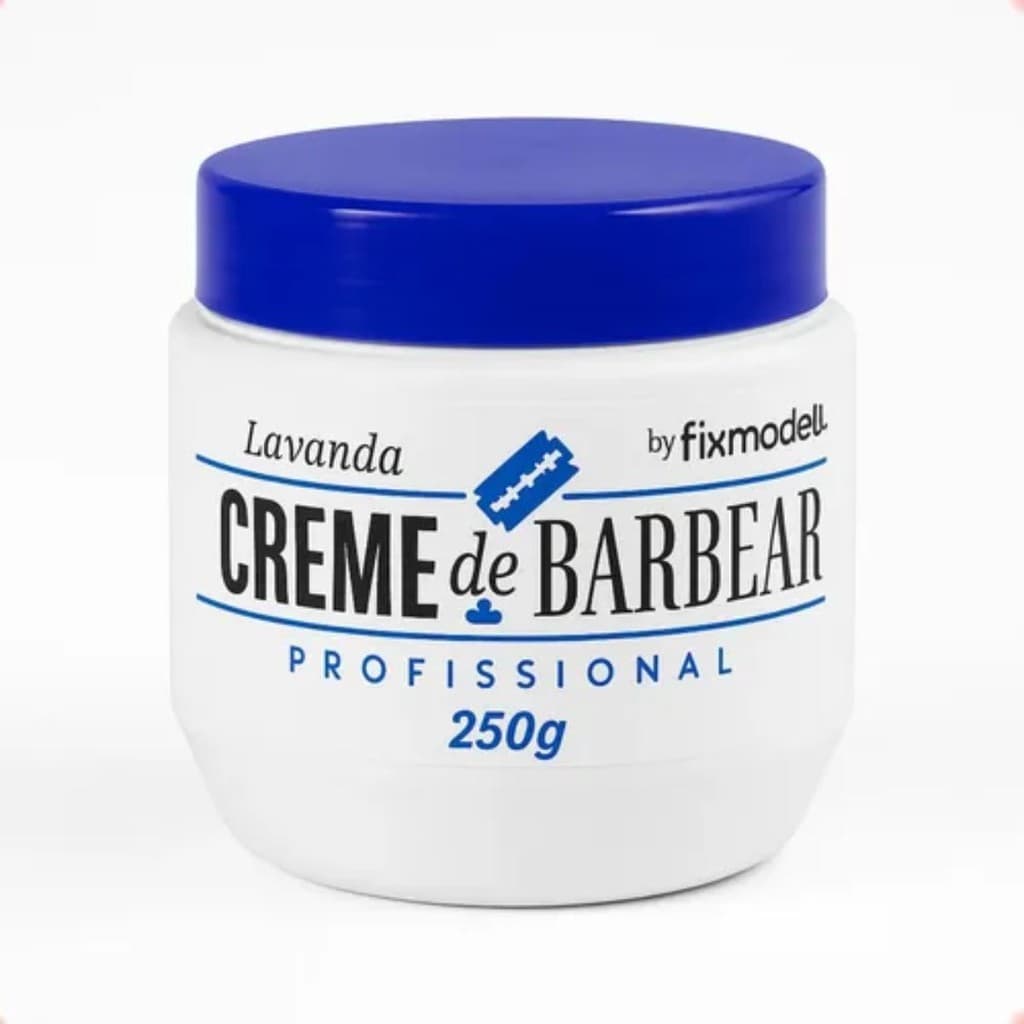 Creme de Barbear 250g Fixmodell Lavanda Hidratação e Conforto