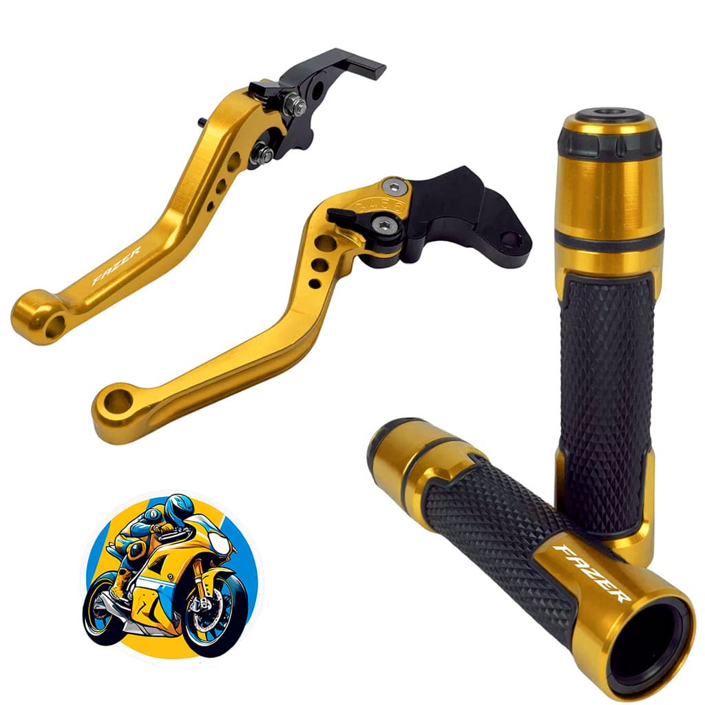 Kit Esportivo Manete Manopla Fazer 250 150 a disco Gravado a laser