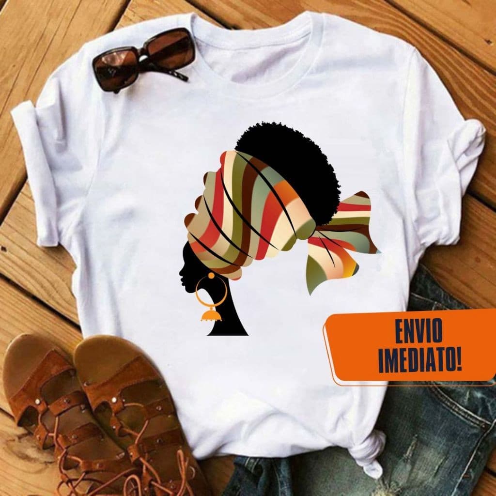 Camiseta T-shirt Feminina Blusa Rainha Turbante Baby Look - Estilosa 10